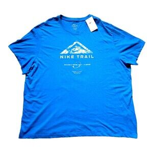NWT Mens Nike Trail Outdoor Dri-FIT T Shirt Training DZ2727-435, 4XL